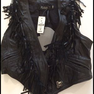 LF Please Leather Fringe Vest